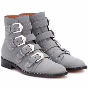 New Givenchy Elegant Boots Grey Suede SZ 39